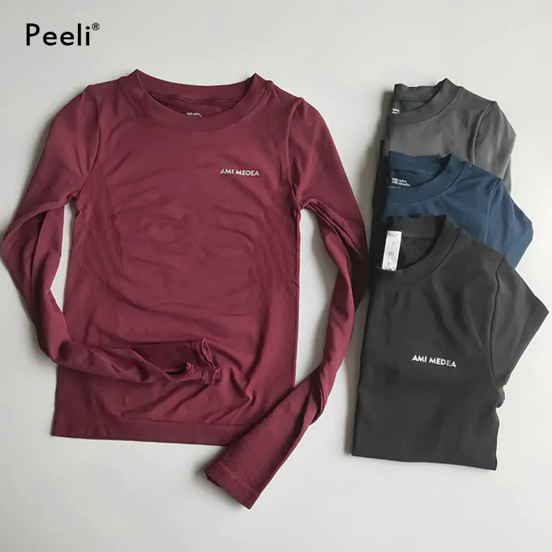 Women's Long Sleeve Yoga Fitness Tops