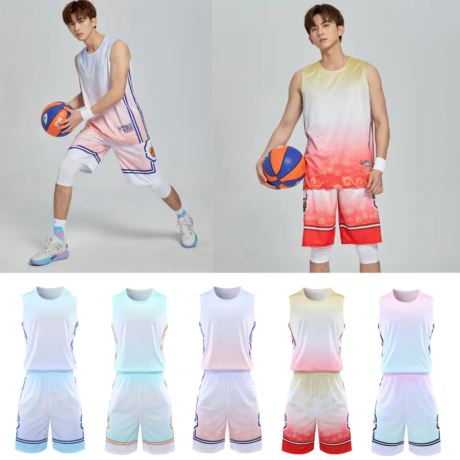 Men's Basketball Sweatshirt and Shorts Uniform Set