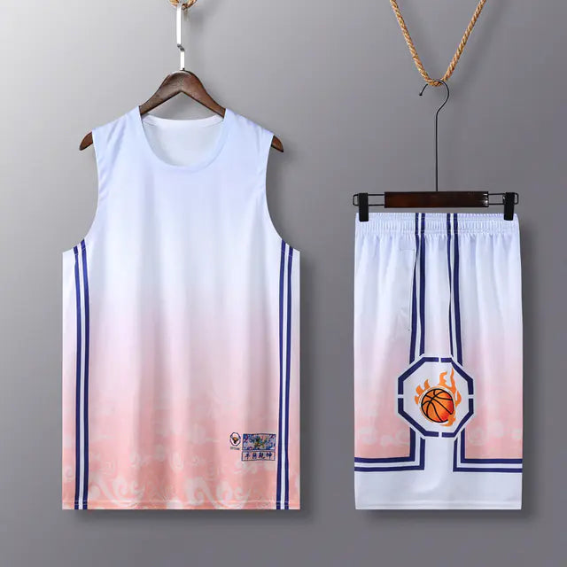 Men's Basketball Sweatshirt and Shorts Uniform Set