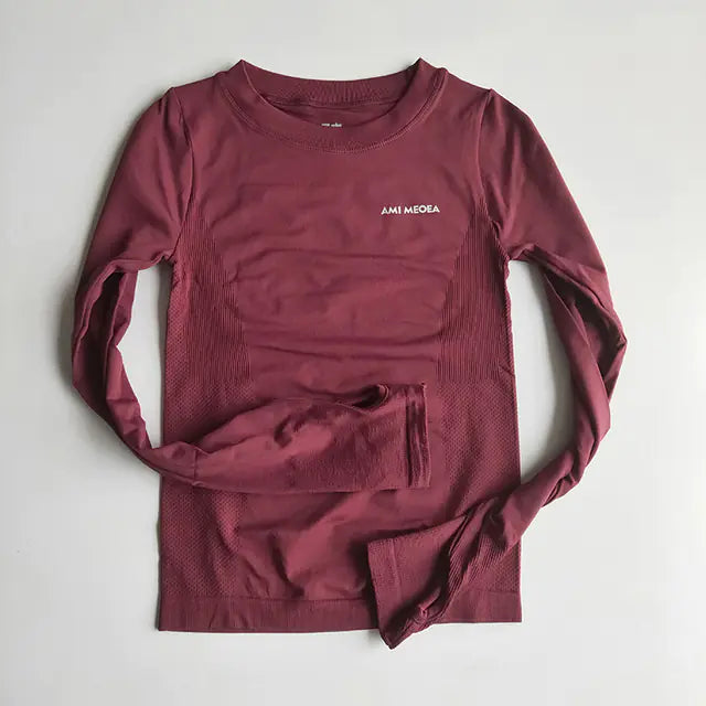 Women's Long Sleeve Yoga Fitness Tops
